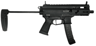 Global Ordnance STRIBOG SP9A3S 9mm Luger Semi-Auto Pistol - Black - 5.5" - 30 Round - Tailhook Brace